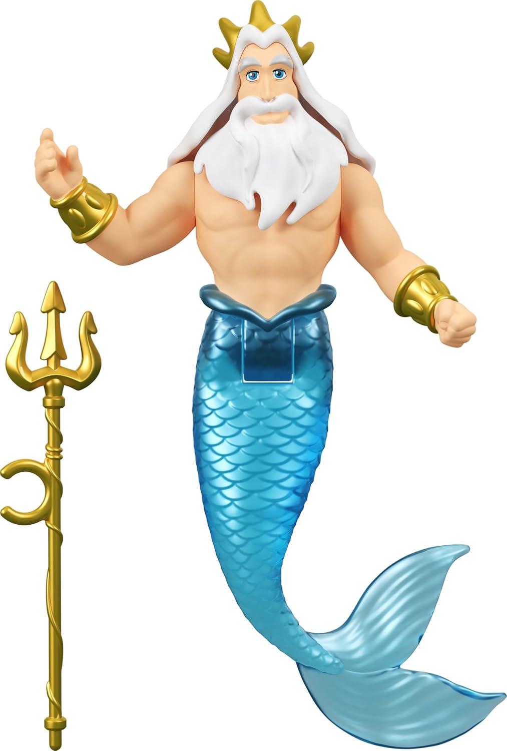 imageMattel Disney Princess Toys Small Doll 4Pack with Mermaid Ariel Prince Eric Ursula amp King Triton Plus Trident Accessory Inspired by Movie