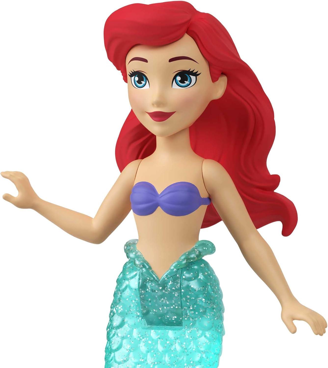 imageMattel Disney Princess Toys Small Doll Party Set with 6 Posable Dolls in Sparkling Clothing amp 13 Tea Time Accessories6 Pack