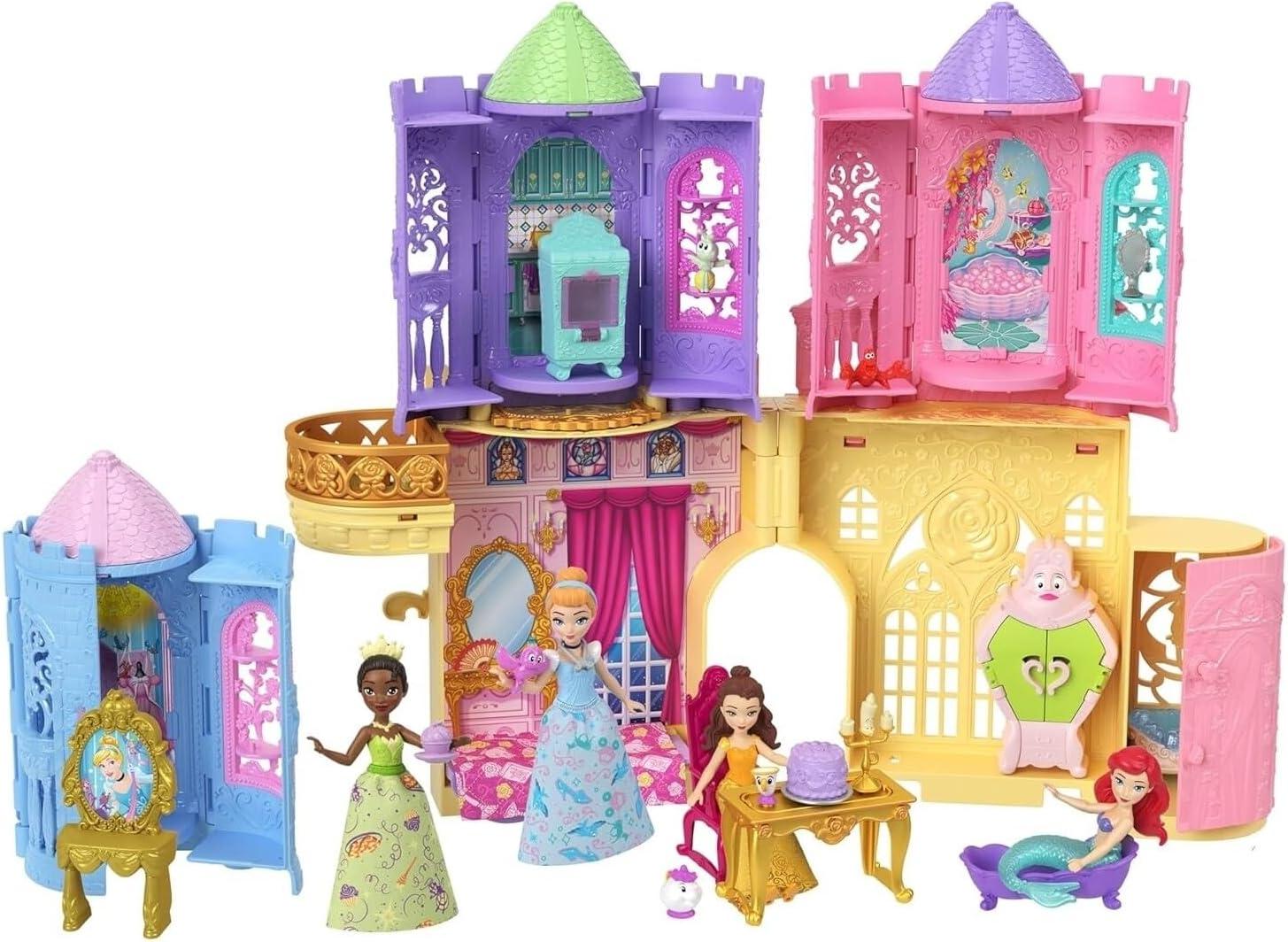 imageMattel Disney Princess or Villains Tower Surprise Small Doll amp Stacking Playset with 34 Accessories Inspired by Movies Characters May Vary