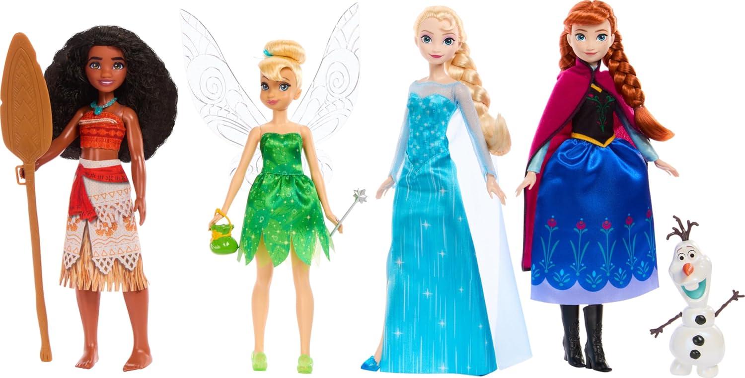 imageMattel Disney Toys Fashion Doll 8Pack with Accessories Celebrating 100 Years of Disney Magic