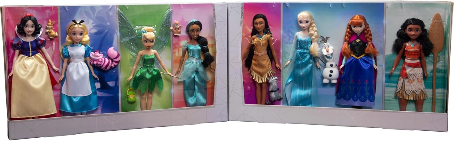 imageMattel Disney Toys Fashion Doll 8Pack with Accessories Celebrating 100 Years of Disney Magic