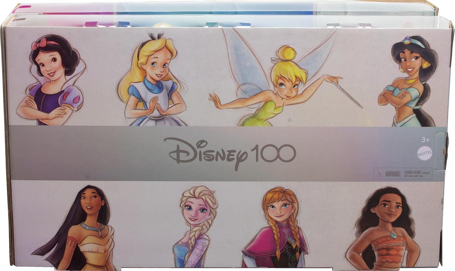 imageMattel Disney Toys Fashion Doll 8Pack with Accessories Celebrating 100 Years of Disney Magic