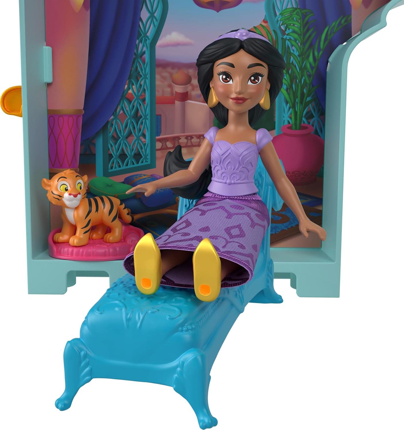 imageMattel Disney Toys Storytime Stackers Jasmines Palace Stackable Doll House with Small Doll 2 Friends amp 8 Pieces Inspired by Disneys Aladdin MovieJasmine