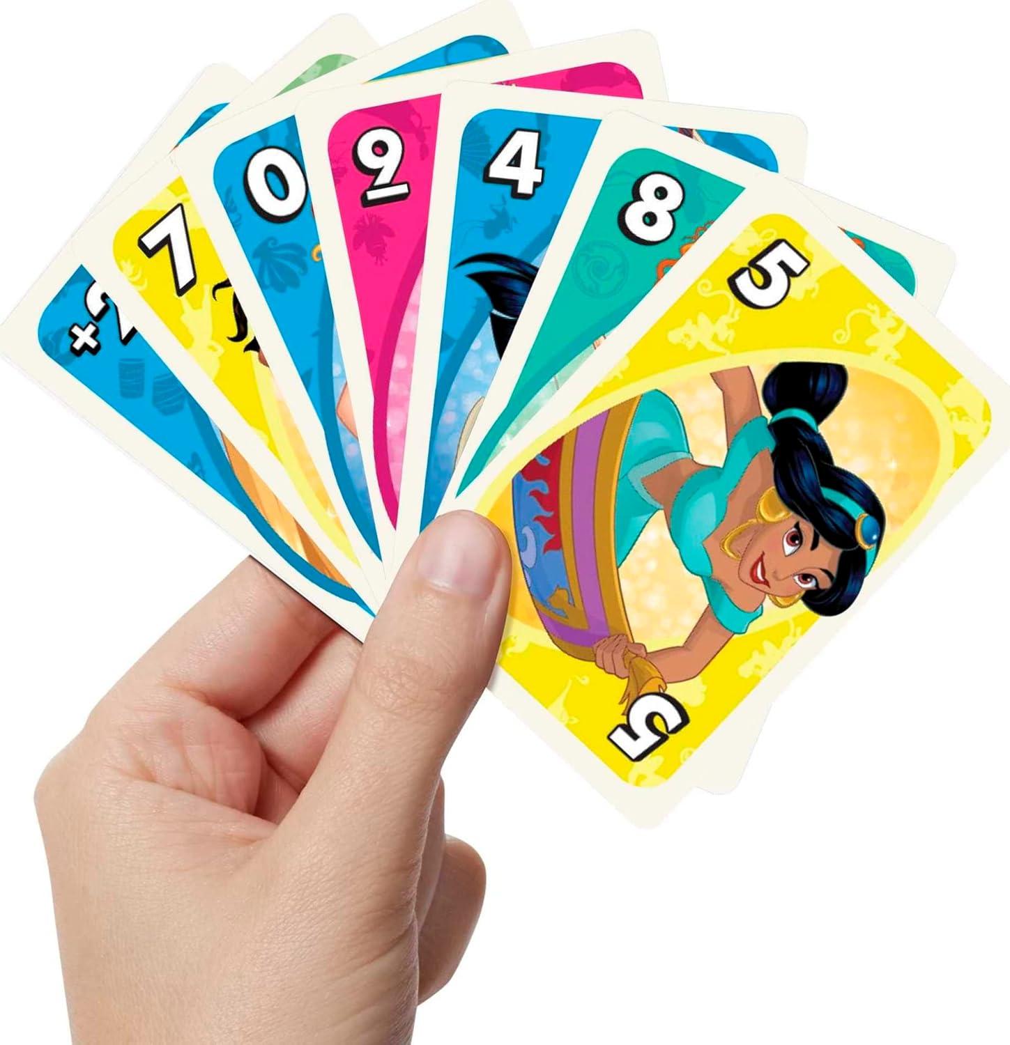 imageMattel Games UNO Disney Princesses Matching Card Game 112 Cards with Unique Wild Card amp Instructions for Players 7 Years amp Older Gift for Kid Family amp Adult Game NightPrincess