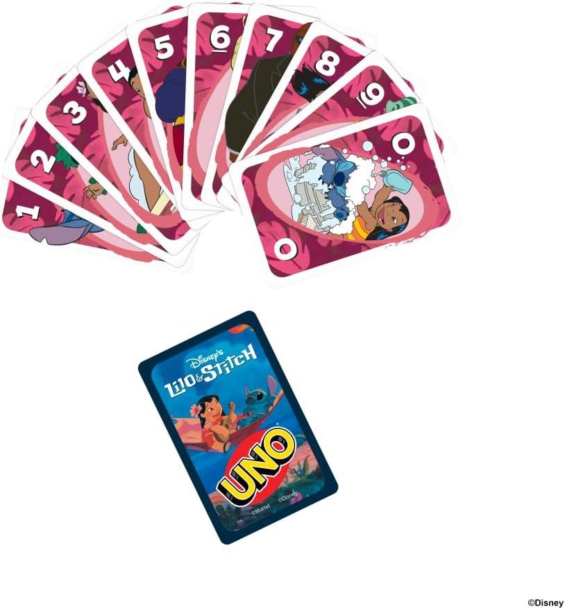 imageMattel Games UNO Disney Princesses Matching Card Game 112 Cards with Unique Wild Card amp Instructions for Players 7 Years amp Older Gift for Kid Family amp Adult Game NightLilo Stich