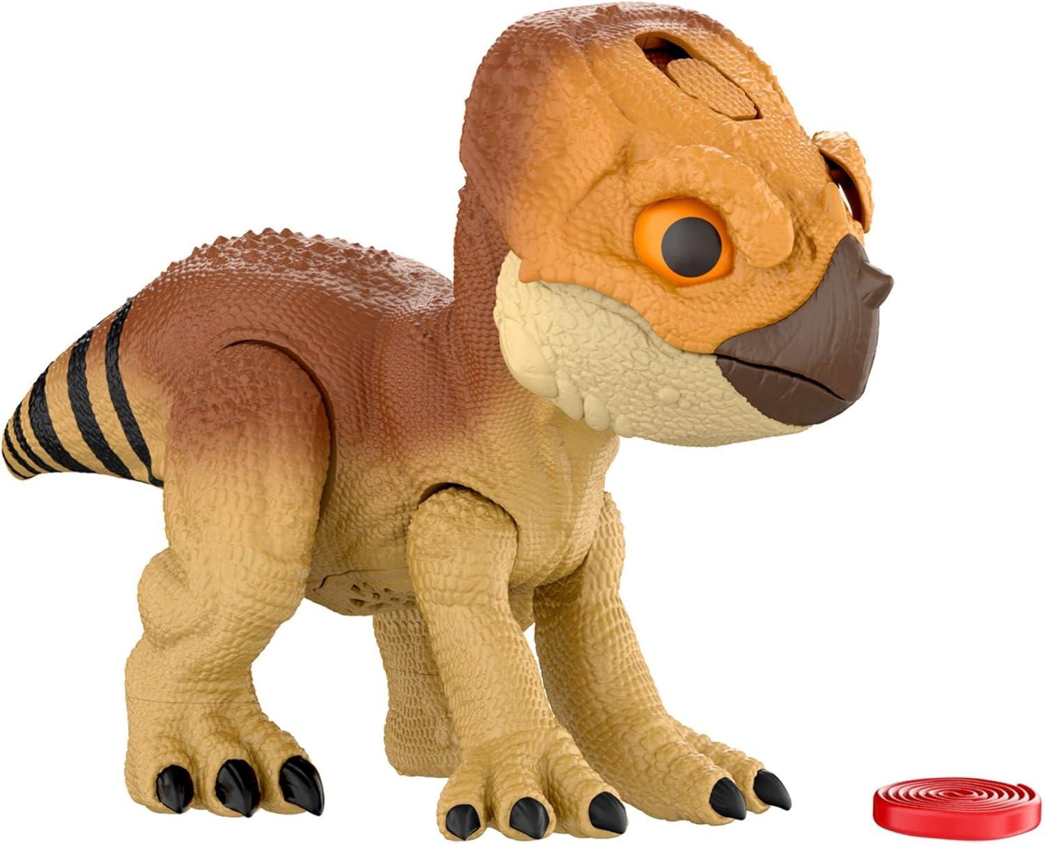 imageMattel Jurassic World Rebirth Primal Protector Aquilops Dolores Interactive Dinosaur Toy with Attack Action amp Sounds PetStyle Electronic Figure with Food Accessory