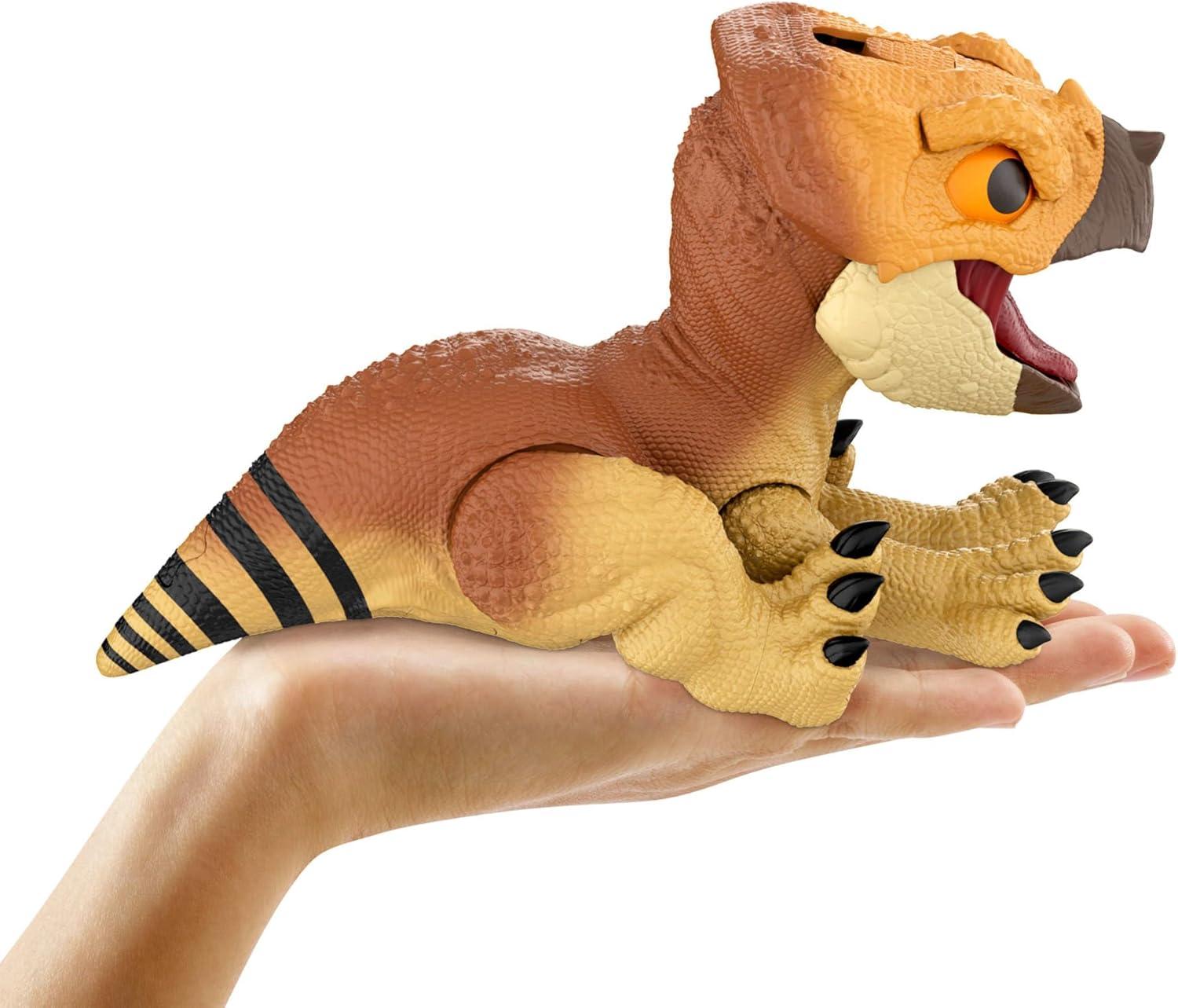 imageMattel Jurassic World Rebirth Primal Protector Aquilops Dolores Interactive Dinosaur Toy with Attack Action amp Sounds PetStyle Electronic Figure with Food Accessory
