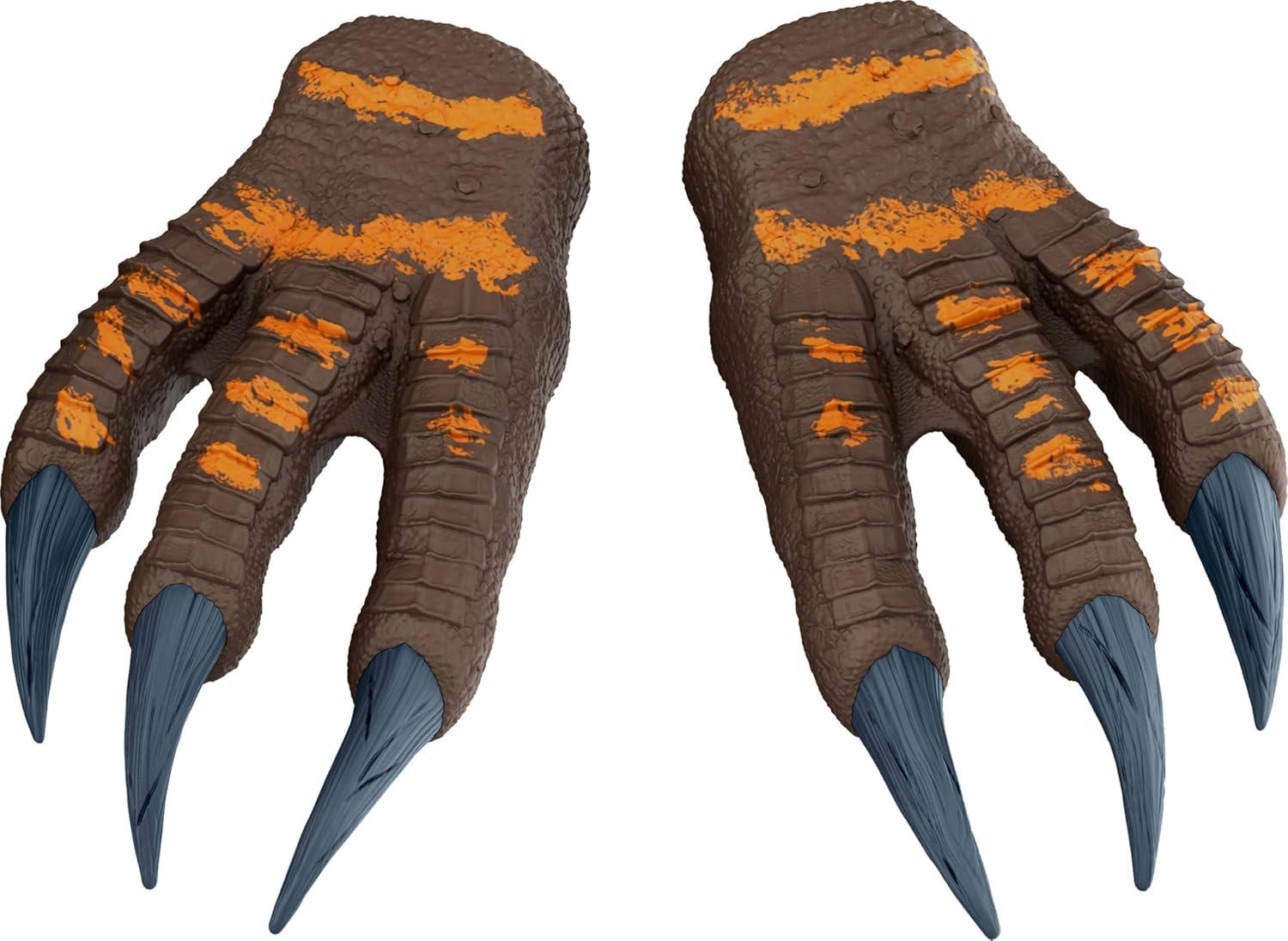 imageMattel Jurassic World Rebirth Spinosaurus Battle Claws Dinosaur Soft Plastic Role Play Handwear 108Inch Long Costume Pair Stretchy Strap