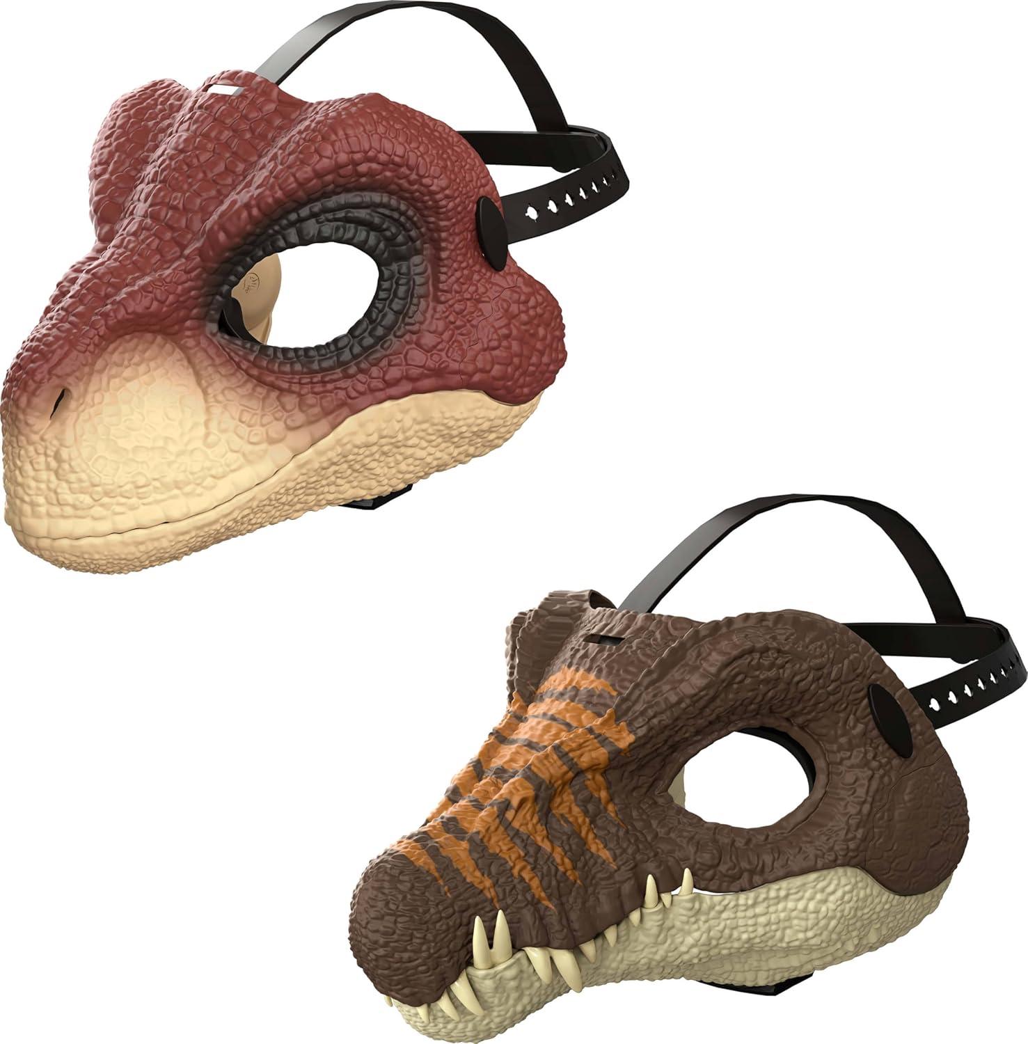 imageMattel Jurassic World Rebirth Spinosaurus Dinosaur Mask RolePlay Head Wear MovieInspired Costume Gear Openable Jaw Realistic Texture and Color Adjustable Strap
