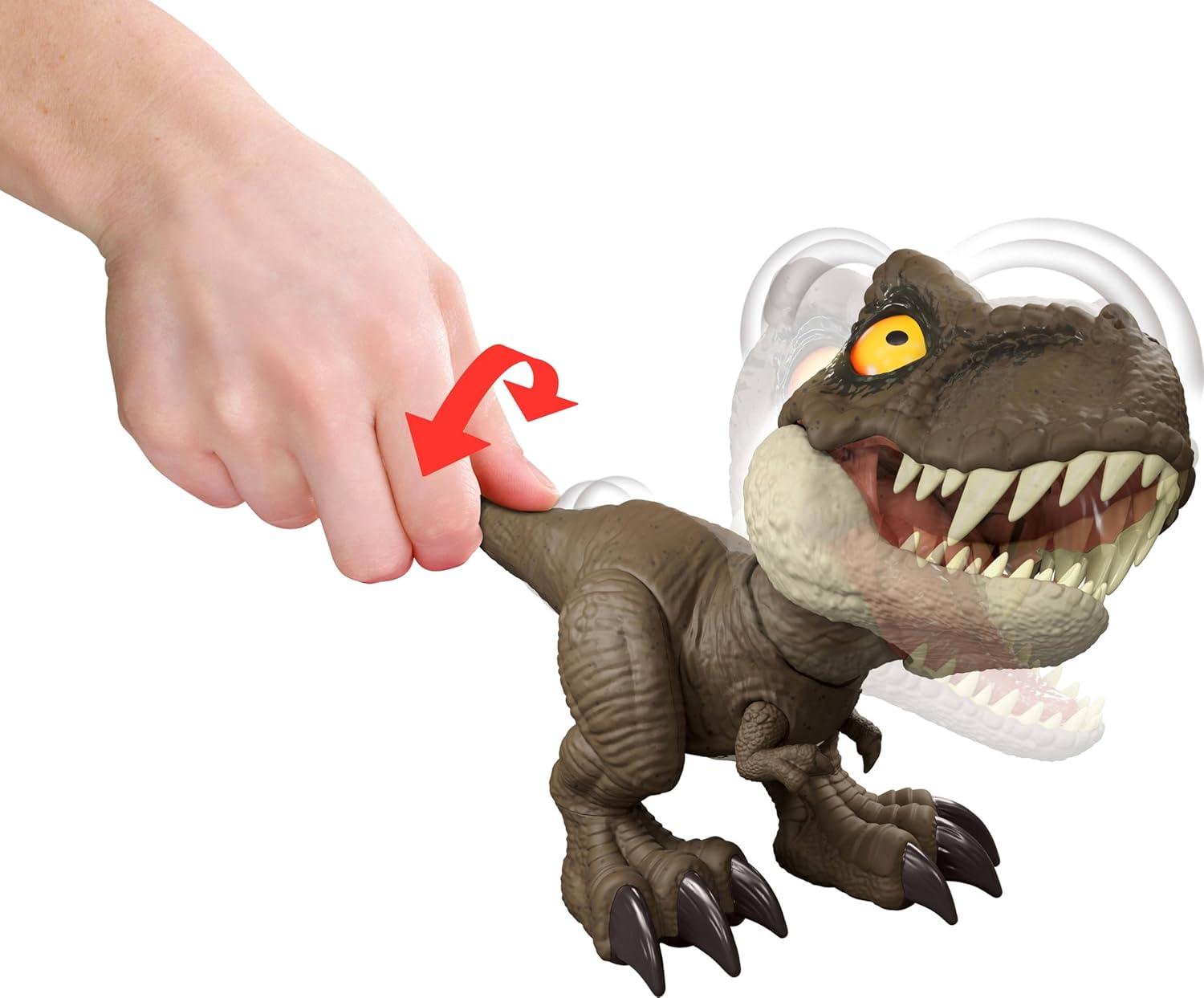 imageMattel Jurassic World Roar Command Tyrannosaurus Rex Dinosaur Figure Toy Record and Play Dino Speak TRex TailActivated Attack amp Roar