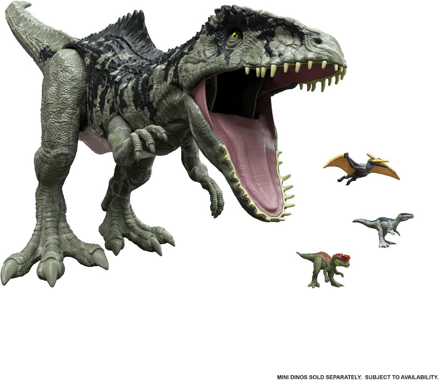 imageMattel Jurassic World Super Colossal Allosaurus Action Figure Extra Large Dinosaur Can Swallow 20 Mini Figures 38inch Long XL Action Play ToyGiganotosaurus