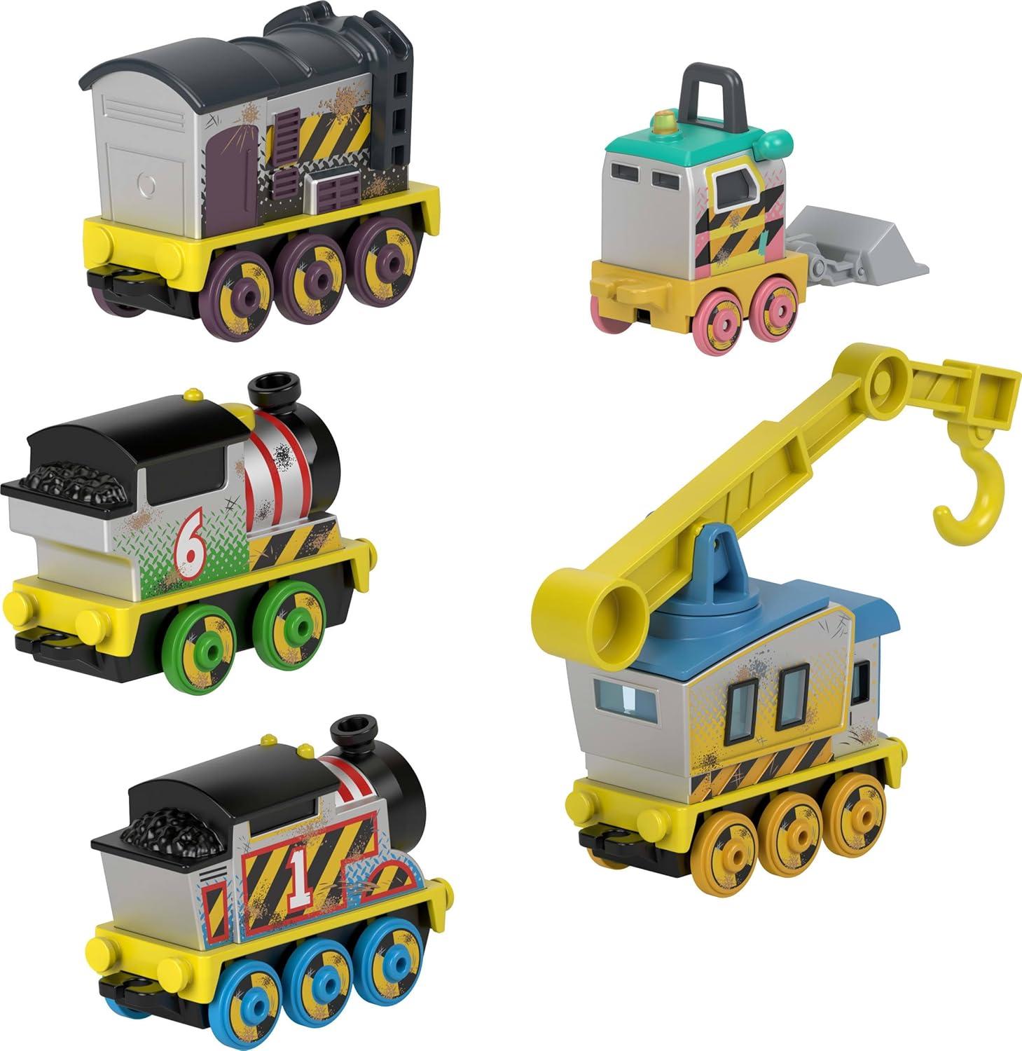 imageThomas amp Friends Diecast Vehicle Set Construction Crew 5 PushAlong Toy Train Engines for Preschool Kids Ages 3 Years