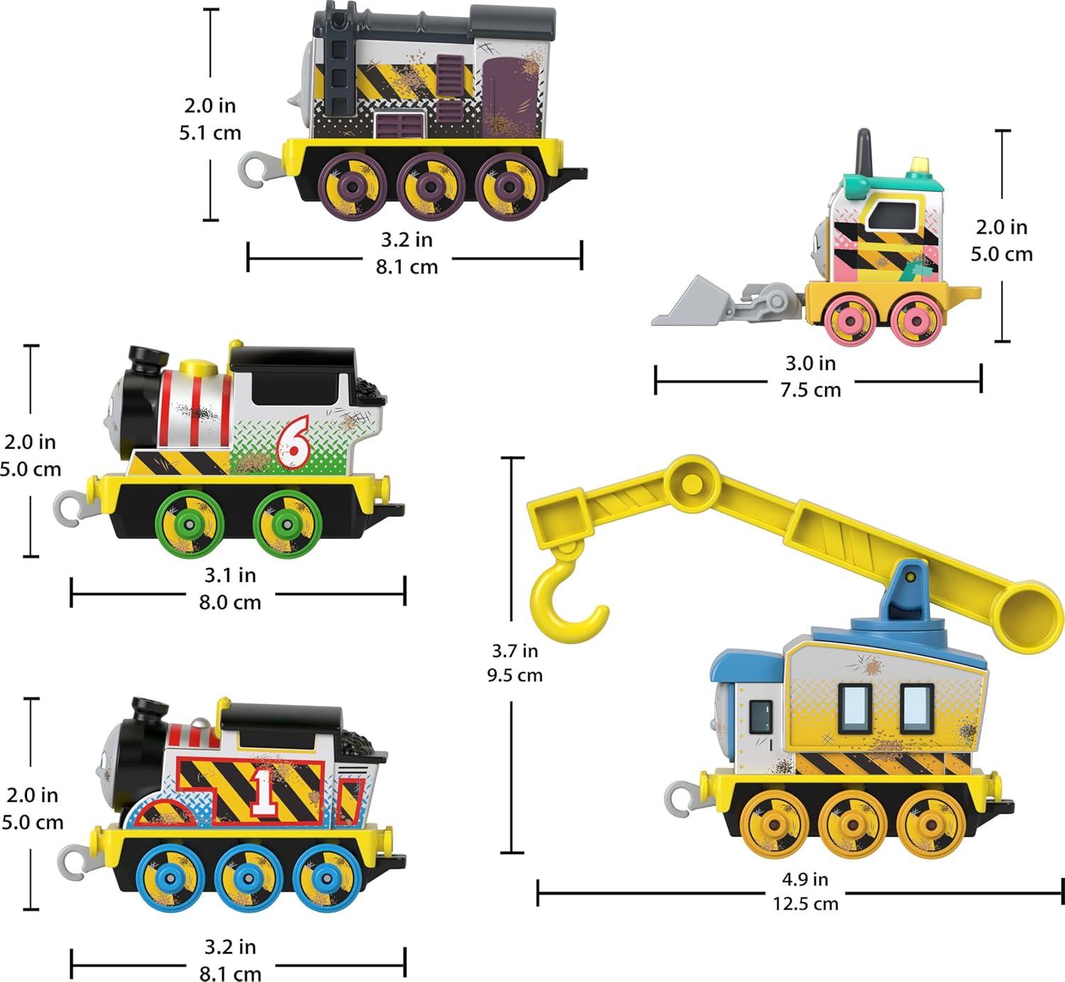 imageThomas amp Friends Diecast Vehicle Set Construction Crew 5 PushAlong Toy Train Engines for Preschool Kids Ages 3 Years