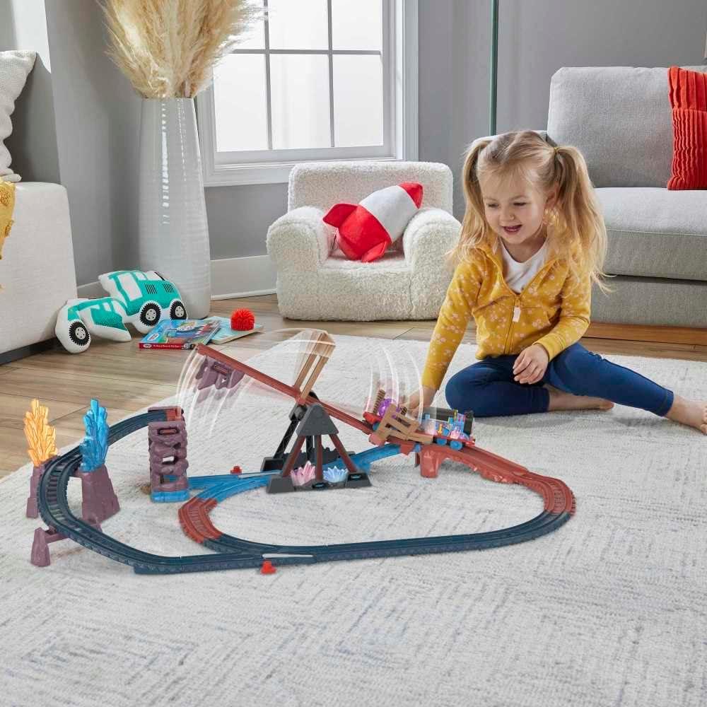 imageThomas amp Friends Motorized Toy Train Set Crystal Caves Adventure with Thomas Tipping Bridge amp 8 Ft of Track for Preschool Kids Ages 3 Years