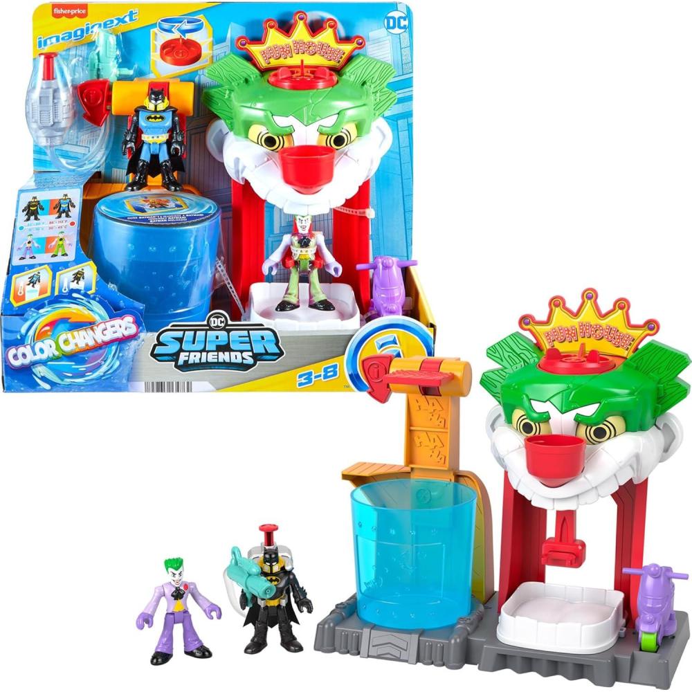 imageFisherPrice Imaginext DC Super Friends Batman Toy Color Changers The Joker Funhouse Playset for Preschool Pretend Play Kids Ages 3 YearsFunhouse