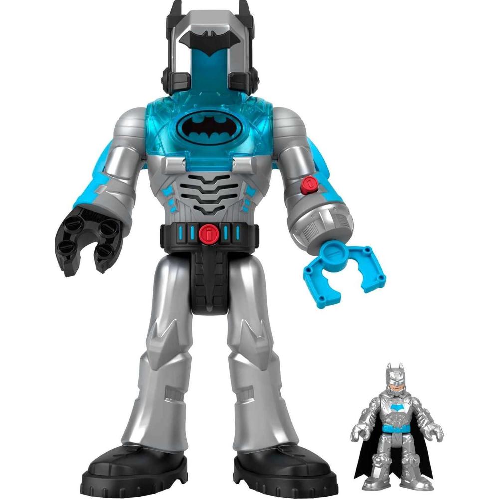 imageFisherPrice Imaginext DC Super Friends Batman Toy Insider amp Exo Suit 12Inch Robot with Lights Sounds amp Figure for Ages 3 Years Defender GreyMulticolor