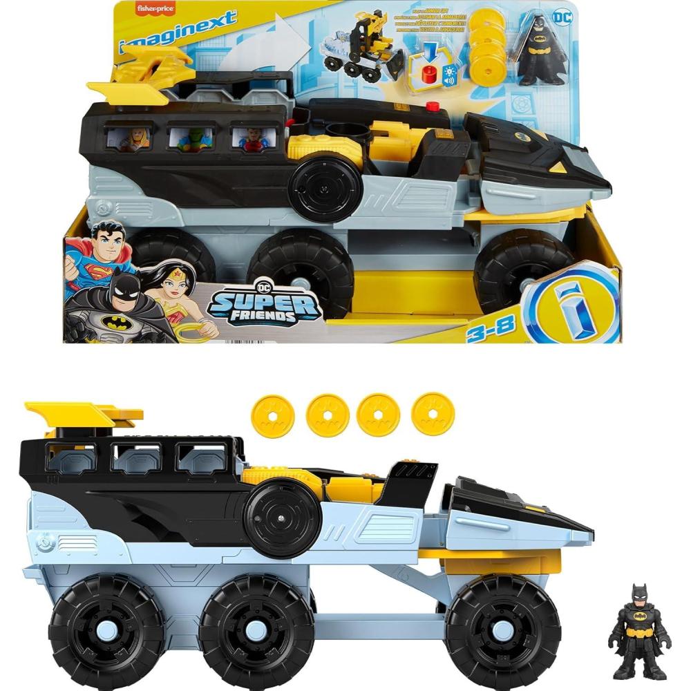 imageFisherPrice Imaginext DC Super Friends Batman Toys Transforming BatTank with Lights Sounds Figure amp Projectiles for Preschool Kids Ages 3 Years