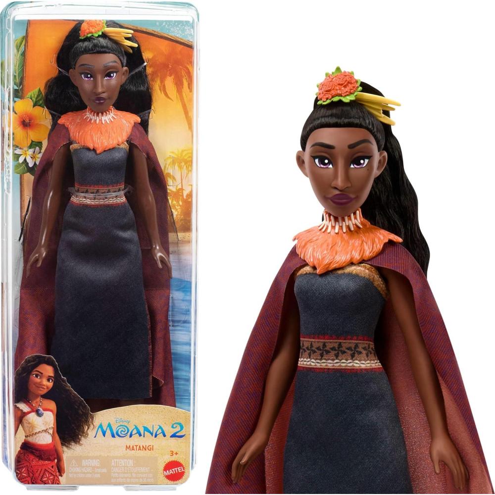 imageMattel Disney Moana 2 Matangi Fashion Doll with 3 Accessories Removable Outfit with Cape Head Piece Shoulder Piece amp Anklet Inspired by The Movie
