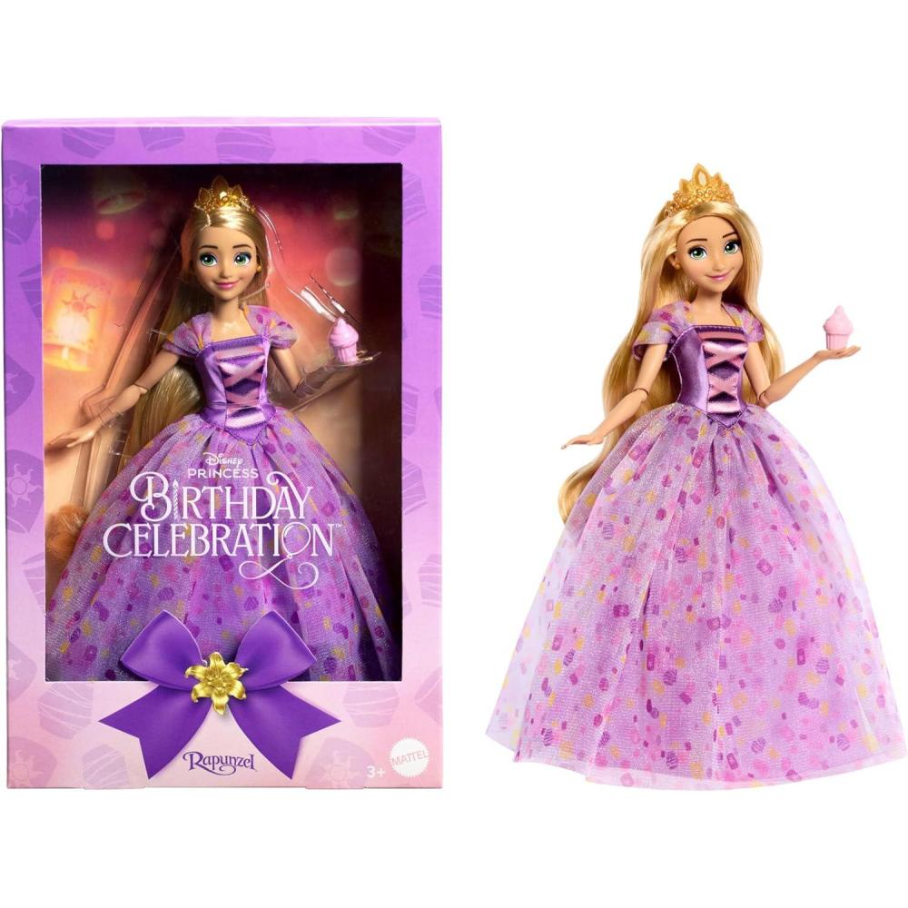 imageMattel Disney Princess Birthday Celebration Rapunzel Deluxe Fashion Doll Inspired by Disney Tangled Movie Special Occasion Gifts for Kids amp Collectors