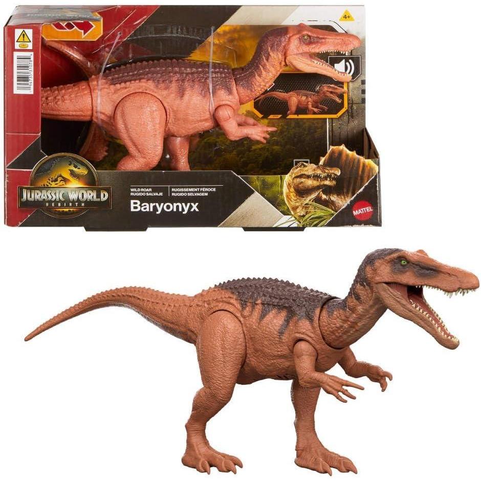 imageMattel Jurassic World Dinosaur Toys with Roar Sound amp Attack Action Wild Roar Posable Figure Physical amp Connected Digital PlayBaryonyx