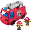 imageFisherPrice Little People Toddler Toy Fire Truck Musical PushAlong Vehicle with 2 Figures for Pretend Play Ages 1 Years