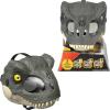 imageMattel Jurassic World Rebirth TRex Rage N Roar Mask with LED Light Up Eyes Blink Action with 3 Level Aggression Effect Dinosaur Costume Headgear Toy