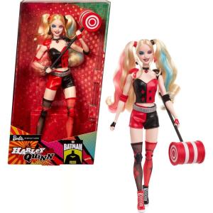 Barbie Signature Harley Quinn Collector Doll with Posable Body, Iconic Outfit, and Mallet Accessory, DC Batman 85th Anniversary Collectible