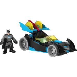 Fisher-Price Imaginext DC Super Friends Batman Toy Bat-Tech Racing Batmobile Car & Light-Up Figure for Preschool Pretend Play Kids Ages 3+ Years