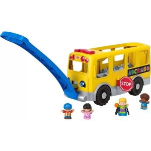 Fisher-Price Little People Toddler Learning Toy, Big Yellow Bus Musical Pull-Along Vehicle for Pretend Play Kids Ages 1+ Years(English)