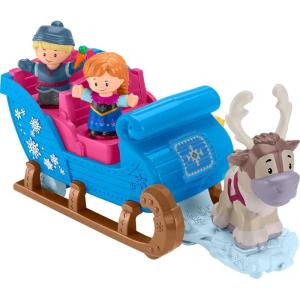 Fisher-Price Little People Toddler Toy Disney Frozen Kristoff’s Sleigh Vehicle with Character Figures for Pretend Play Kids Ages 18+ Months (Amazon Exclusive)