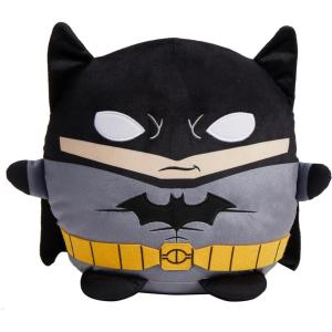 Mattel DC Cuutopia Batman Plush Toy, Super Hero Soft Rounded Pillow Doll, 10-inch Character Collectible