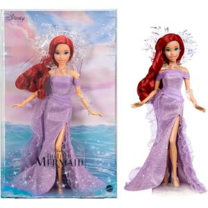 Mattel Disney Collector Ariel The Little Mermaid Doll with Display Stand, Inspired by Disney Movie 35th Anniversary