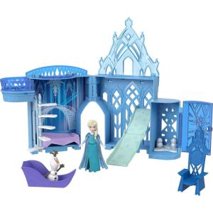 Mattel Disney Frozen Toys, Anna Doll House Stackable Castle with Small Doll, Olaf Figure & 7 Furniture & Accessories, Inspired by the Movie(Elsa)
