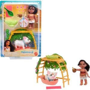 Mattel Disney Moana 2 Simea & Pua Bathtime Fun Playset with Fashion Doll, Animal Friend, Tub & 10+ Accessories, Toys Inspired by The Movie