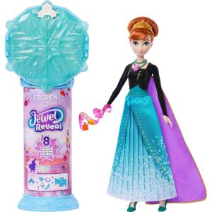 Mattel Disney Princess Ariel Fashion Doll & Accessories with 8 Surprises, Including Heart Gem Box, Ring for Child & 9 Play Pieces, Inspired by Movie(Anna)
