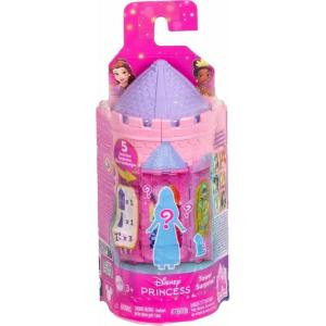 Mattel Disney Princess or Villains Tower Surprise Small Doll & Stacking Playset with 3-4 Accessories, Inspired by Movies (Characters May Vary)