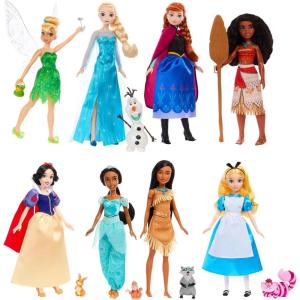 Mattel Disney Toys Fashion Doll 8-Pack with Accessories Celebrating 100 Years of Disney Magic