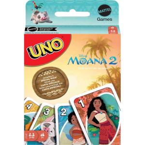 Mattel Games UNO Disney Princesses Matching Card Game, 112 Cards with Unique Wild Card & Instructions for Players 7 Years & Older, Gift for Kid, Family & Adult Game Night(Moana 2)