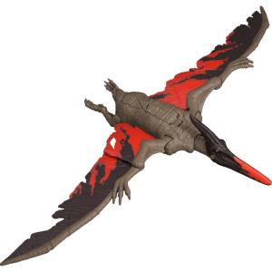 Mattel Jurassic World Dinosaur Toys with Roar Sound & Attack Action, Wild Roar Posable Figures, Physical & Connected Digital Play(Pteranodon)