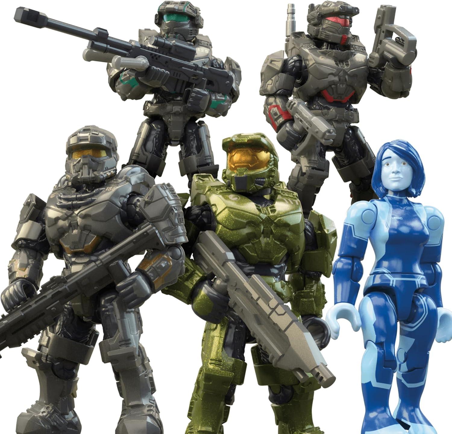 imageMEGA Halo The Series Vehicle Building Toys Set FLEETCOM Warthog ATV with 469 Pieces 5 Micro Action Figures Poseable Articulation Kids and Fans Amazon ExclusiveSmall