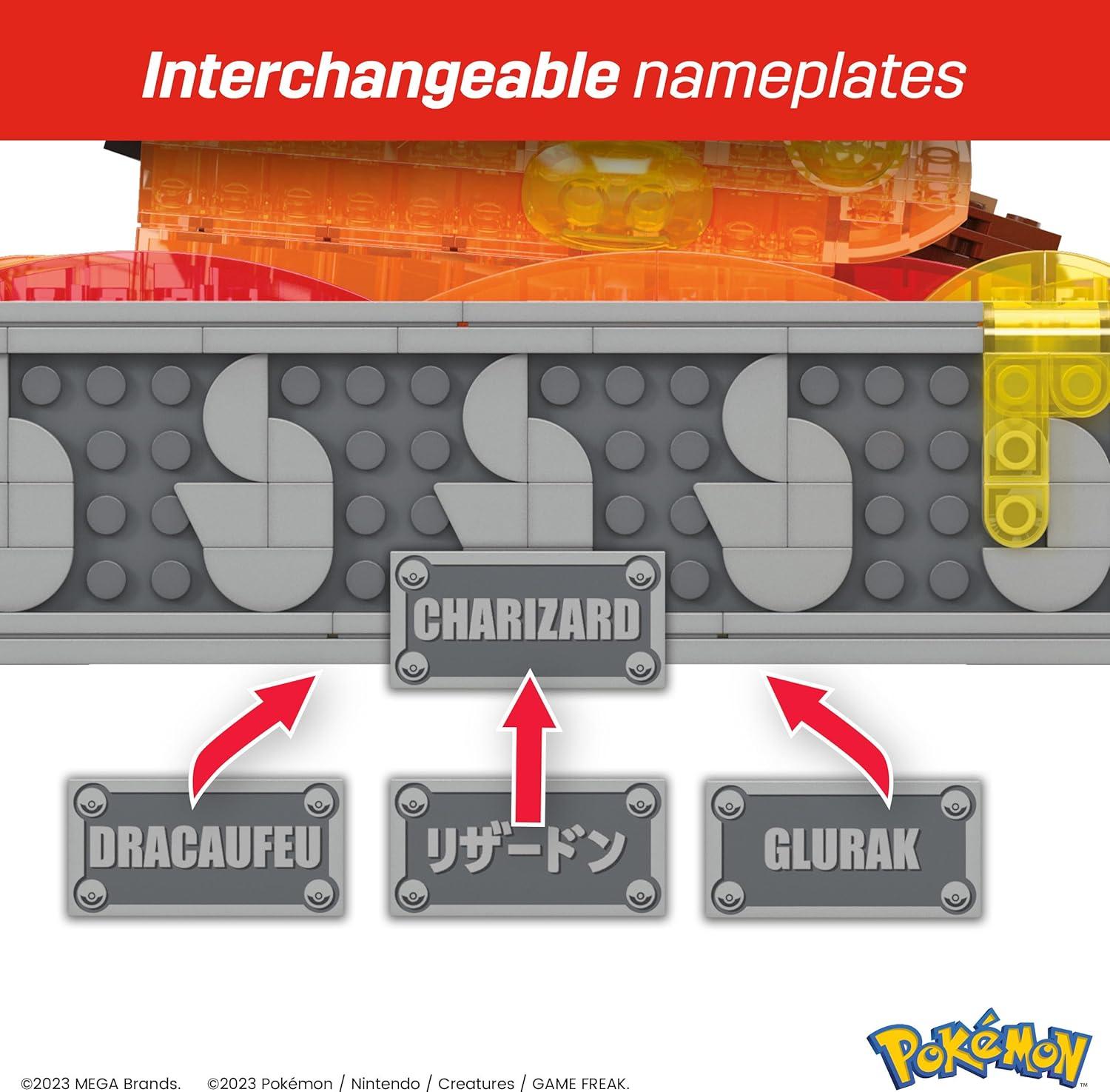 imageMEGA Pokmon Building Toys Set Motion Charizard with 1664 Pieces and Wing Movement for Adult Collectors