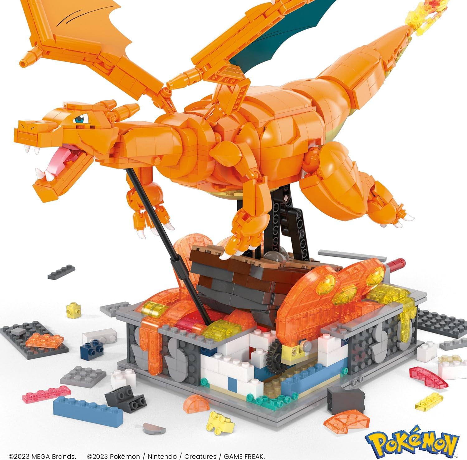 imageMEGA Pokmon Building Toys Set Motion Charizard with 1664 Pieces and Wing Movement for Adult Collectors
