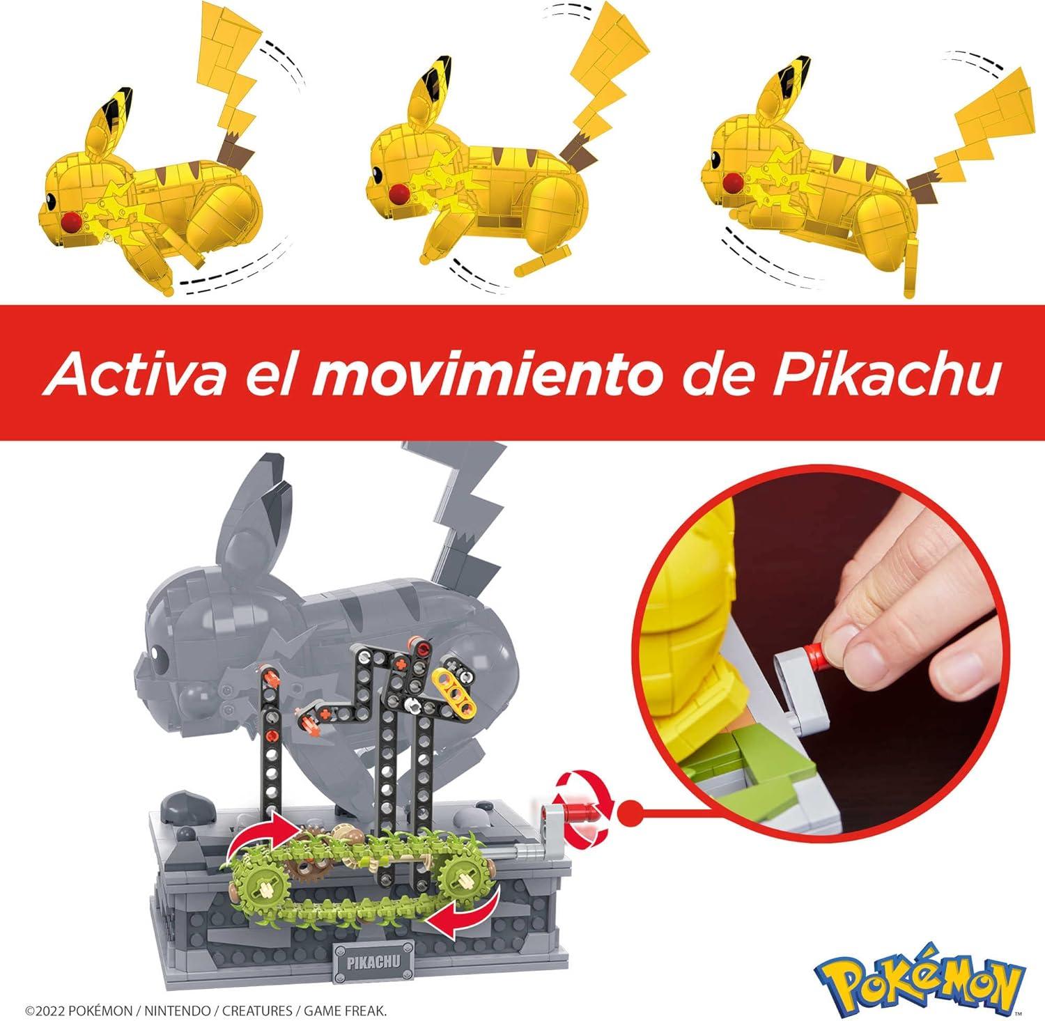 imageMEGA Pokmon Building Toys Set Motion Pikachu with 1092 Pieces and Running Movement for Adult CollectorsPikachu