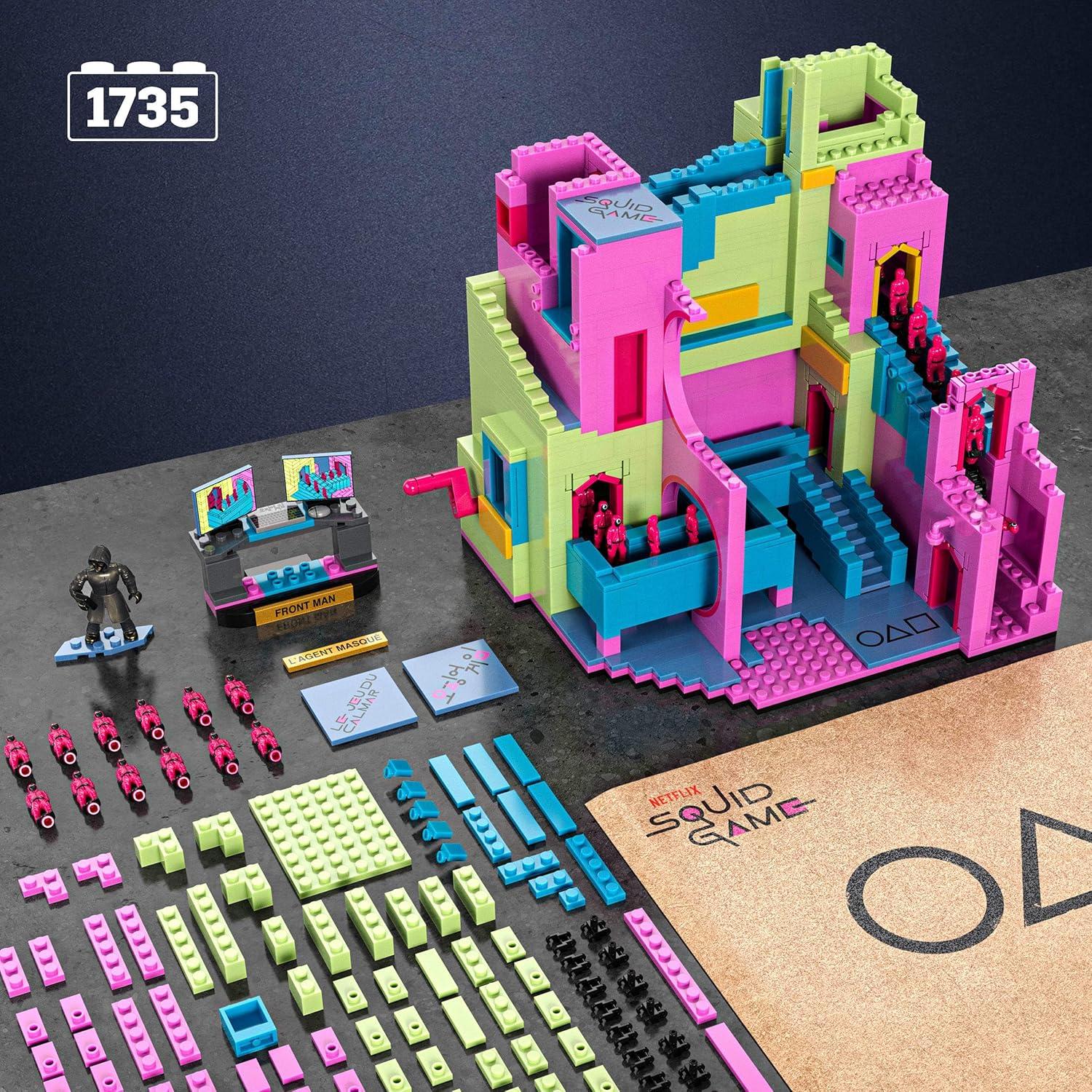 imageMEGA Squid Game Action Figure Building Toy The Staircase with 1707 Pieces Motion and Poseable Figure for Collectors Amazon Exclusive