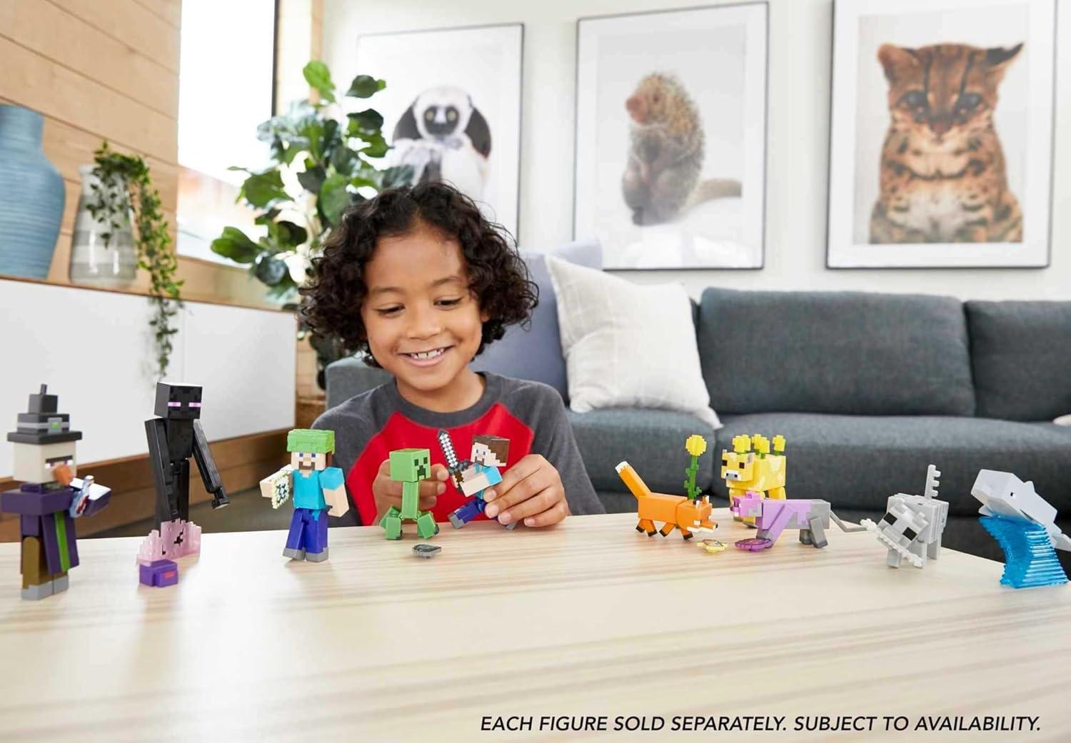 imageMattel Minecraft CraftABlock Assortment Figures Authentic Pixelated VideoGame Characters Action Toy to Create Explore and Survive Collectible For Fans Age 6 Years and OlderDolphin