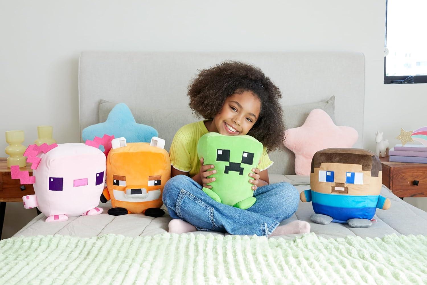 imageMattel Minecraft Cuutopia Plush Toy 10inch Steve Soft Rounded Pillow Doll Video GameInspired Character CollectibleCreeper