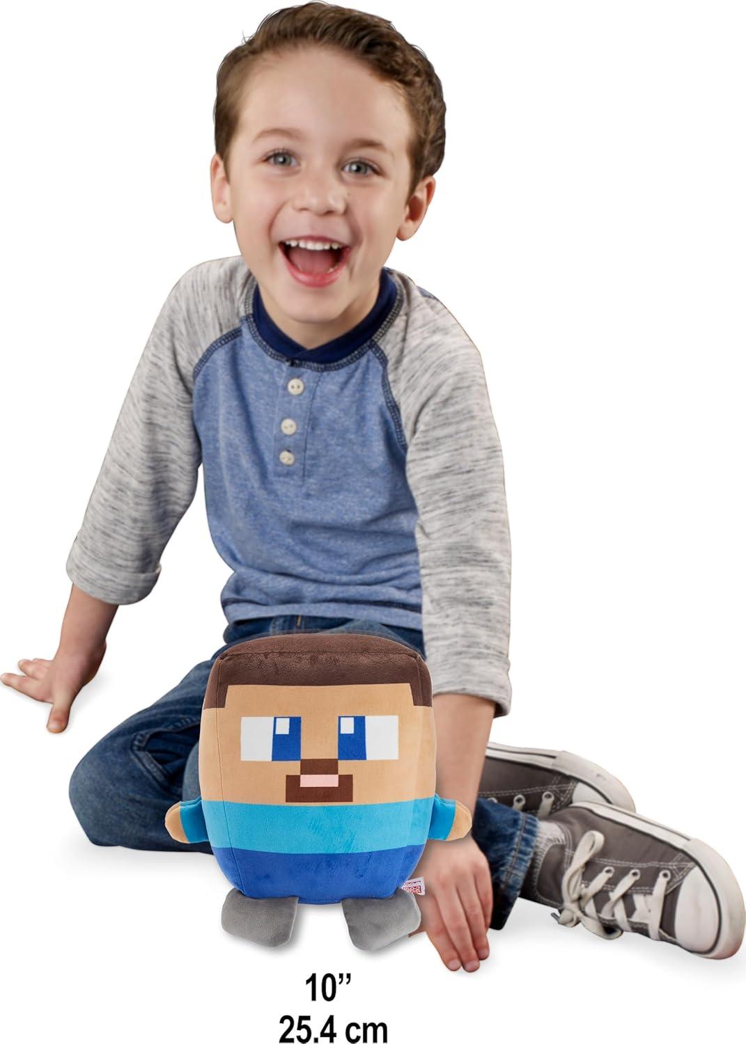 imageMattel Minecraft Cuutopia Plush Toy 10inch Steve Soft Rounded Pillow Doll Video GameInspired Character CollectibleSteve