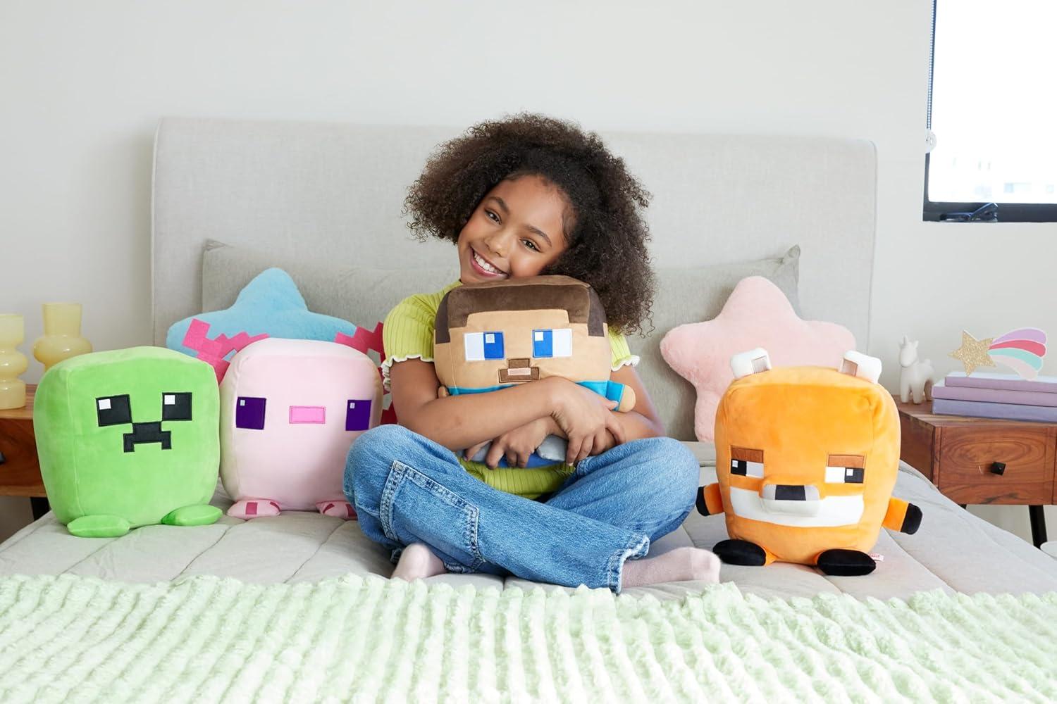 imageMattel Minecraft Cuutopia Plush Toy 10inch Steve Soft Rounded Pillow Doll Video GameInspired Character CollectibleSteve