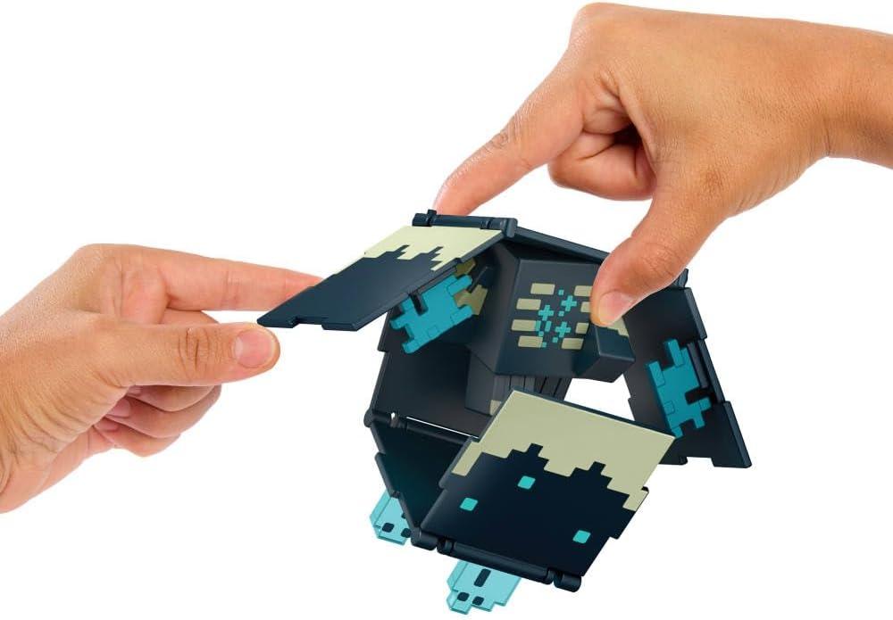 imageMattel Minecraft Flippin Figs Figures with 2in1 Fidget Play 375in Scale Large Heads amp Pixelated Design Characters May Vary