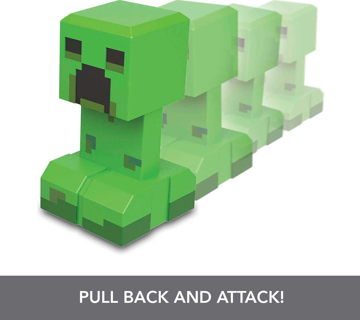 imageMattel Minecraft Legends Action Figure 2Pack Creeper vs Piglin Bruiser Set Attack amp React Collectible Toys 325inch Scale